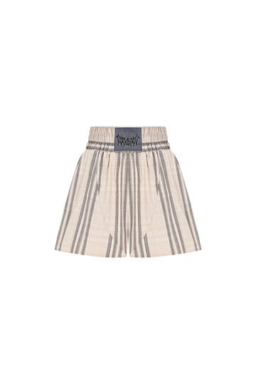 Beige Striped Boxer Shorts