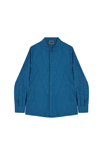 Midnight Blue Striped Oversize Shirt