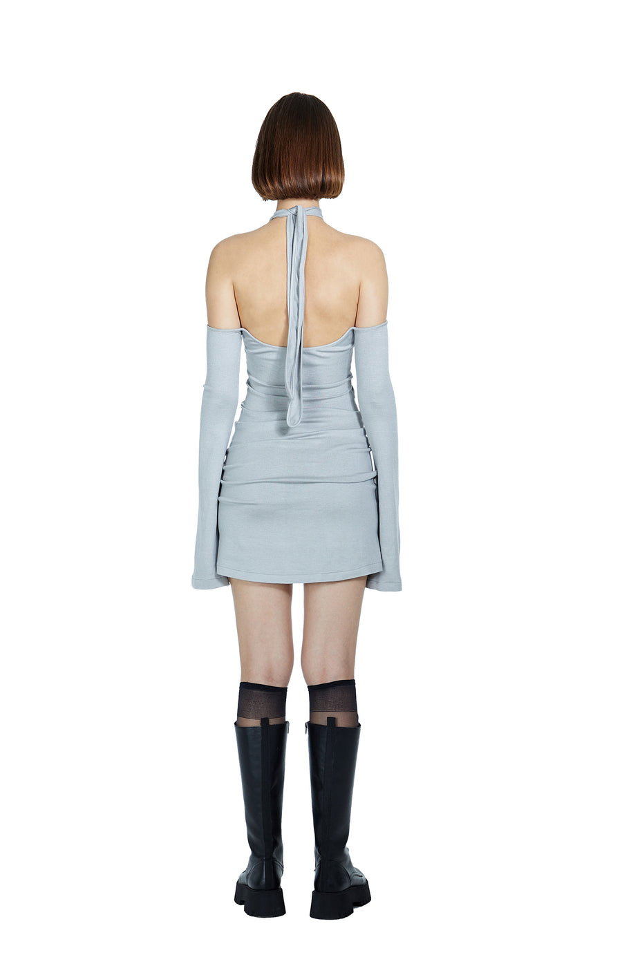 Knitted Grey Mini Dress