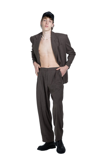 Taupe Brown Tailored Men’s Trousers