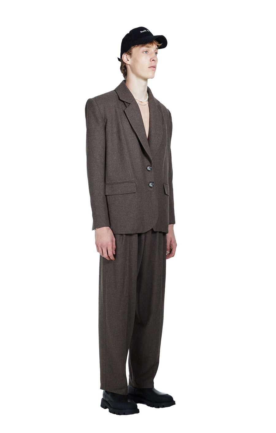 Taupe Brown Oversize Men’s Blazer