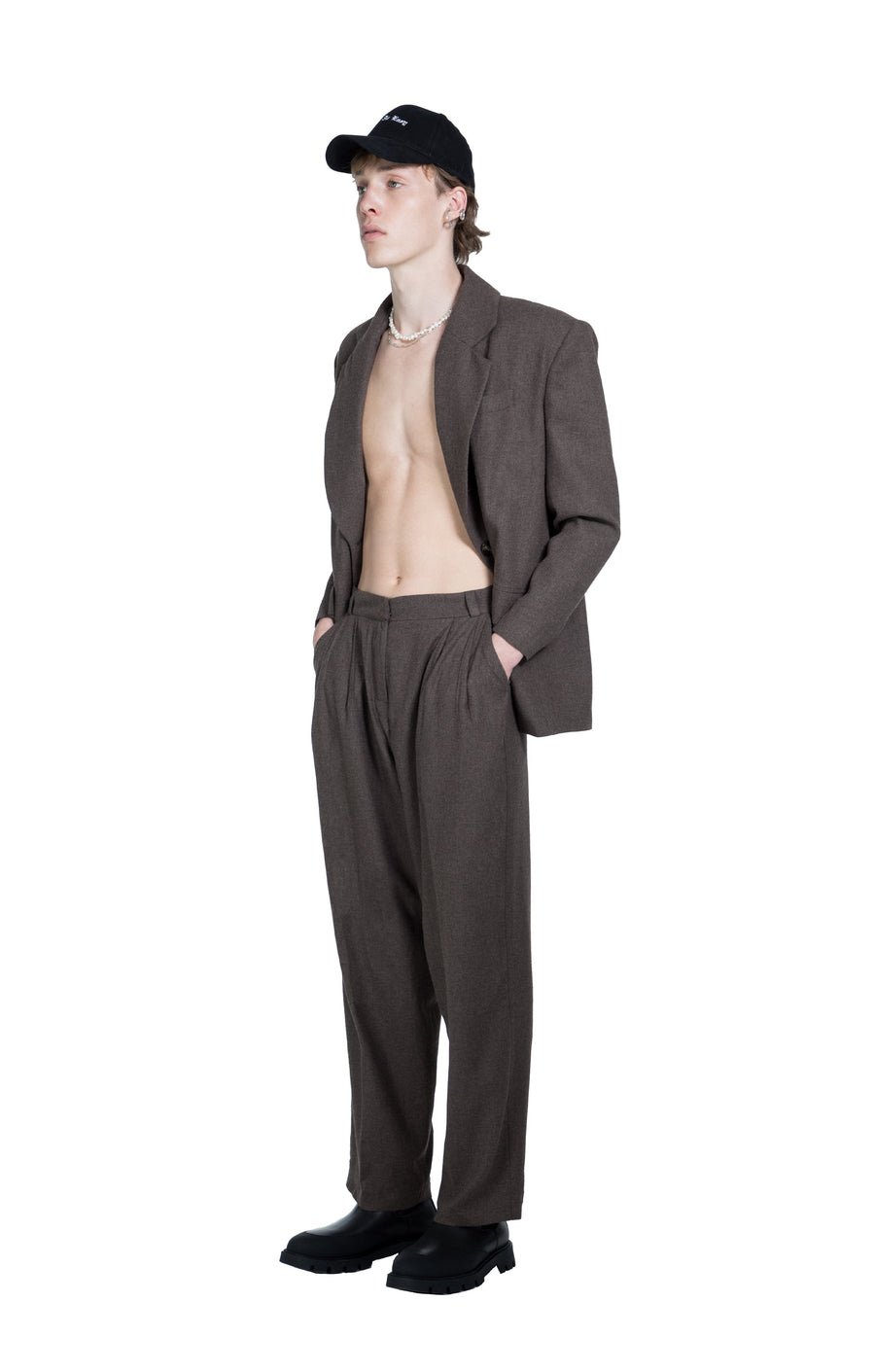 Taupe Brown Tailored Men’s Trousers